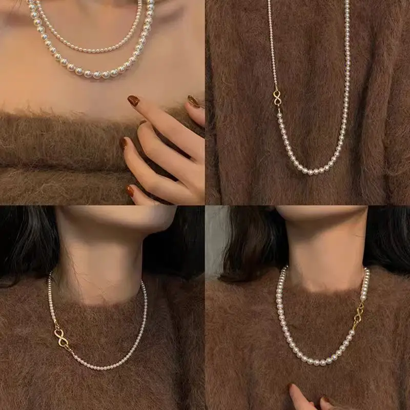 Multifunktionale Perlen-Choker-Halskette Für Damen, Luxuriöser Neuer Modeschmuck, Designer-Kette, Großhandel Multifunktionale Perlen-Choker-Halskette Für Damen, Luxuriöser Neuer Modeschmuck, Designer-Kette, Großhandel - Image 4
