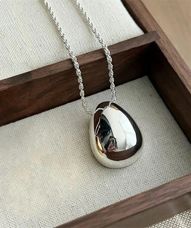 Moderne Schmuck Einfache Zarte Design Glatte Metall Teardrop Anhänger Halskette Für Frauen Weibliche Party Geschenk Dropshipping Moderne Schmuck Einfache Zarte Design Glatte Metall Teardrop Anhänger Halskette Für Frauen Weibliche Party Geschenk Dropshipping - Image 7
