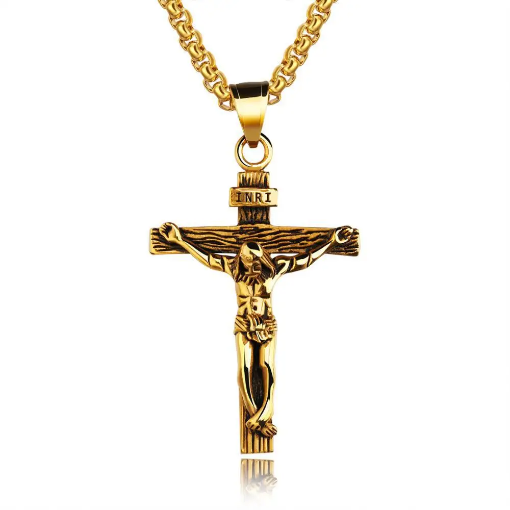 Premium-Kreuz-Halskette Für Damen, 18 Karat Vergoldet, Trendige Gold-Kreuz-Anhängerkette Für Mädchen, Kruzifix-Halskette Für Damen Und Mädchen Premium-Kreuz-Halskette Für Damen, 18 Karat Vergoldet, Trendige Gold-Kreuz-Anhängerkette Für Mädchen, Kruzifix-Halskette Für Damen Und Mädchen - Image 7