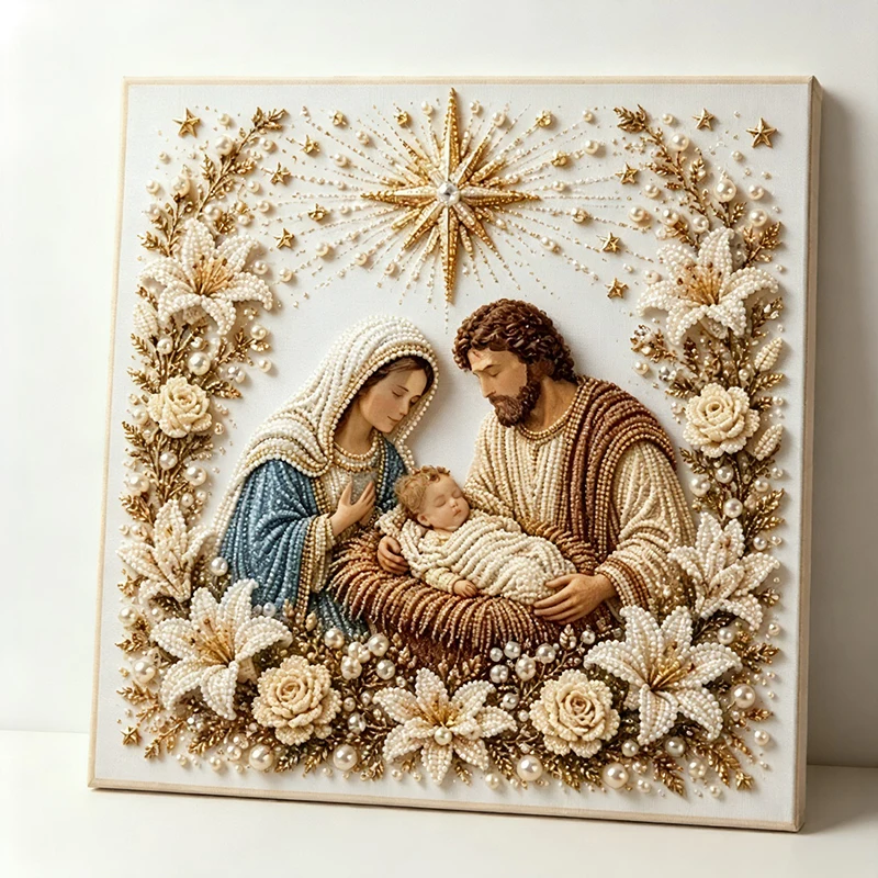 Diamond-Painting-Set Krippe 5D Mit Rahmen – Christliche Weihnachtsdeko Zum Aufhängen Diamond-Painting-Set Krippe 5D Mit Rahmen – Christliche Weihnachtsdeko Zum Aufhängen – Bild 13