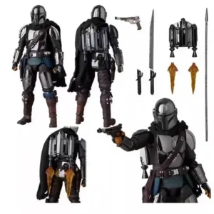 In Stock Star Wars Mandalorian 2.0 Electroplated Din Djarin Boxed Articulated Action Figure Collectible Model Toy For Collectors