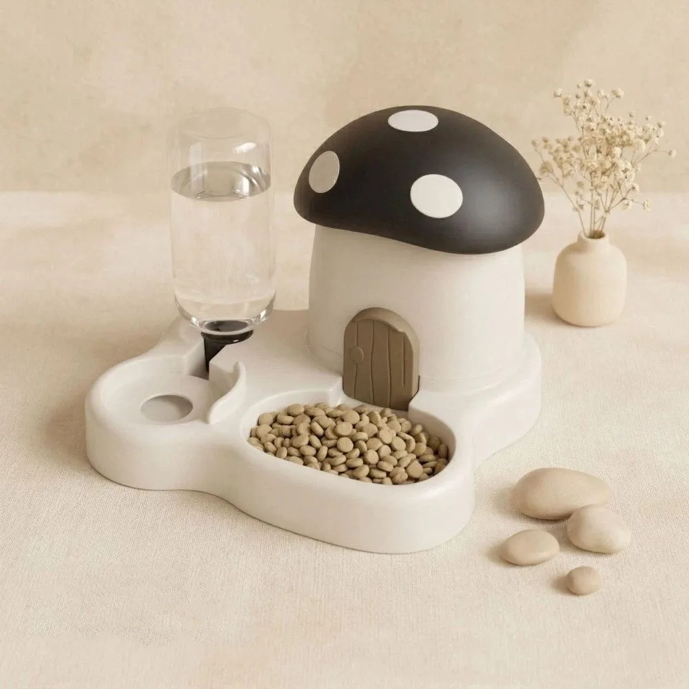 2 In 1 Mushroom Pet Automatic Feeder Large Capacity Moisture-Proof Cat Food Dispenser Dry Wet Separation Gravity Refill 2 In 1 Mushroom Pet Automatic Feeder Large Capacity Moisture-Proof Cat Food Dispenser Dry Wet Separation Gravity Refill - Image 7