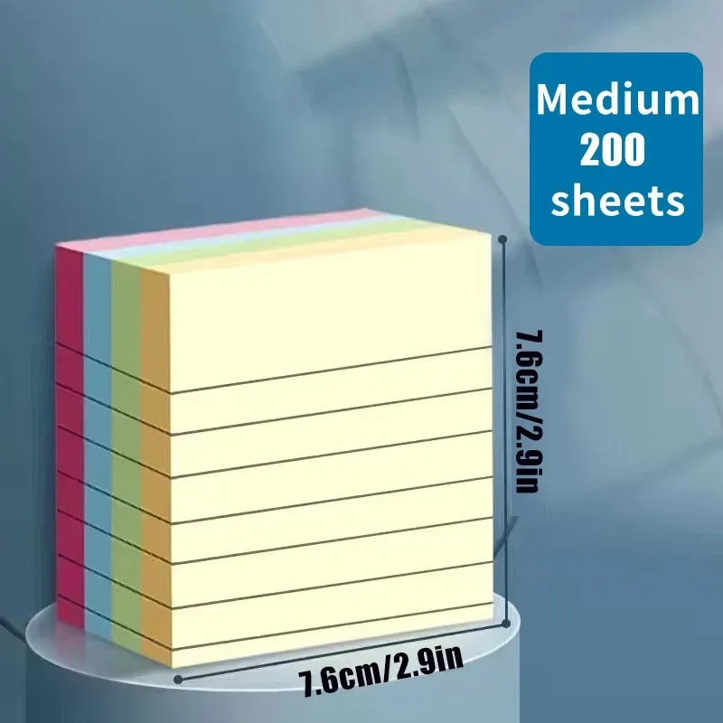 200 Blatt Line Haftnotizen, 4 Farben, Tragbarer Notizmarker Für Studenten, Zum Schreiben Von Haftnotizen, Selbstklebend, Einfach Anzuwenden 200 Blatt Line Haftnotizen, 4 Farben, Tragbarer Notizmarker Für Studenten, Zum Schreiben Von Haftnotizen, Selbstklebend, Einfach Anzuwenden - Image 7