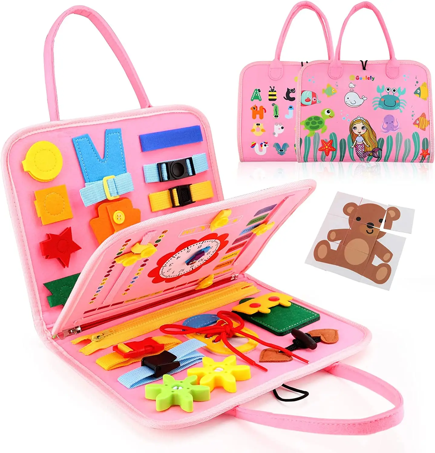 Montessori Toddler Busy Board,Autism Sensory Toys,Educational Activity Motor Skills Baby, Life Skills Learning Toys For Kids Montessori Toddler Busy Board,Autism Sensory Toys,Educational Activity Motor Skills Baby, Life Skills Learning Toys For Kids - Image 8