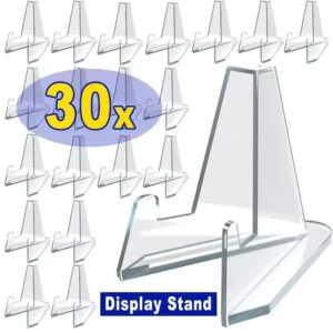30-1PCS Dreieckige Karte Display Stand Mini Acryl Idol Foto Bild Halter Steht für Münze Sport Sammelkarten display Racks