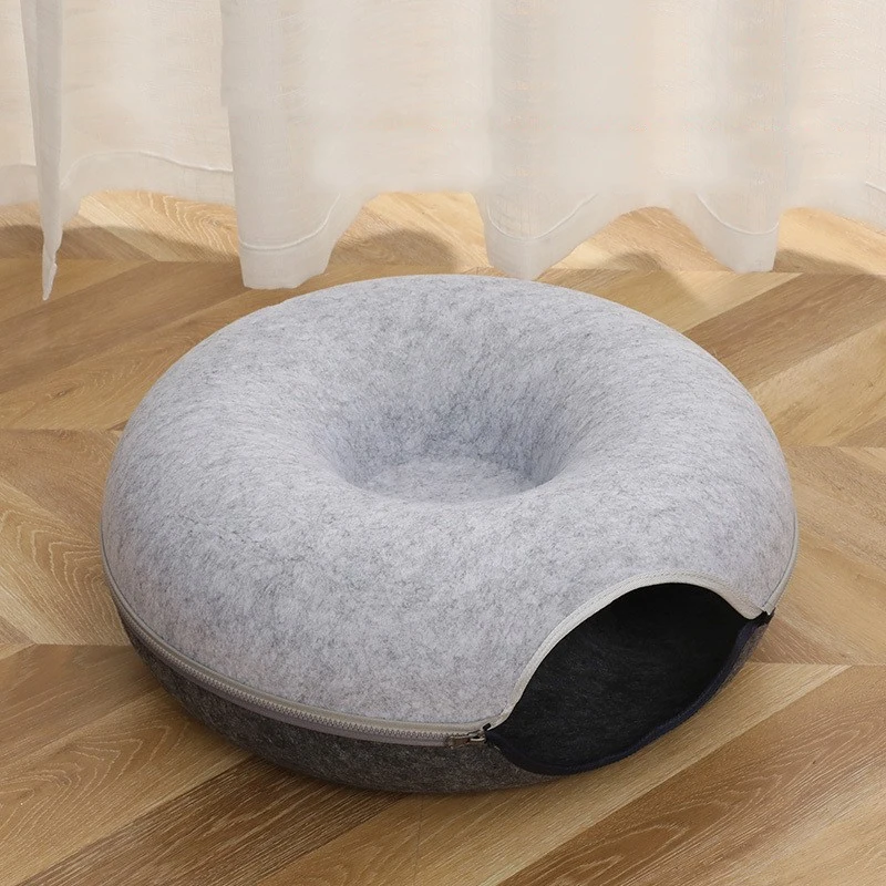Donut Haustier Katze Tunnel Interaktives Bett Spielzeug Haus Katze Bett Dual-Use-Filz Indoor Katze Haus Kätzchen Sport Ausrüstung Katze Liefert Donut Haustier Katze Tunnel Interaktives Bett Spielzeug Haus Katze Bett Dual-Use-Filz Indoor Katze Haus Kätzchen Sport Ausrüstung Katze Liefert - Image 9