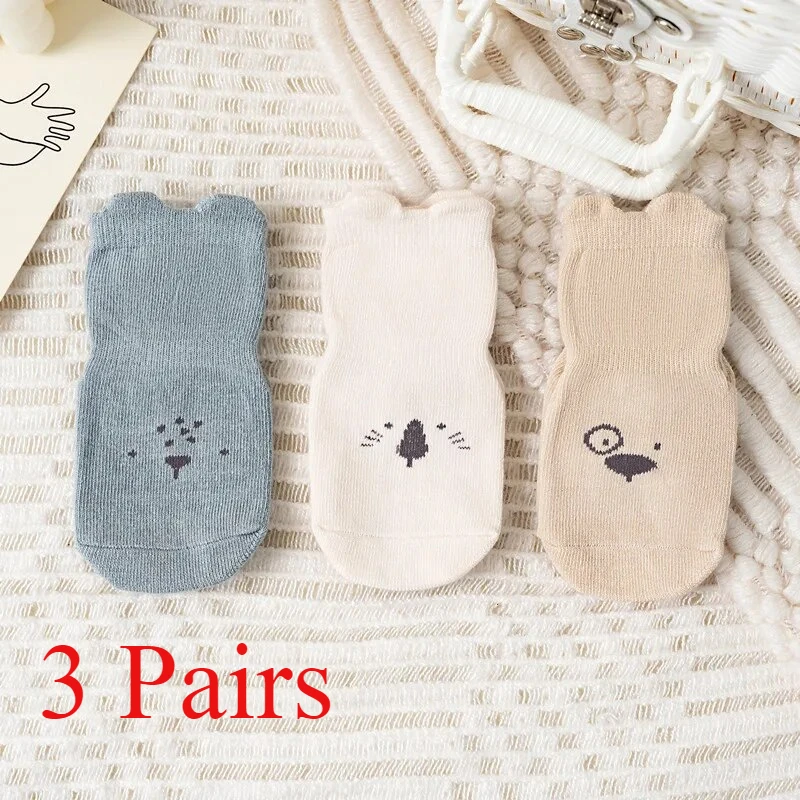 3 Pairs Cartoon Kids Infant Baby Anti-Slip Socks For Girls And Boys 4 Seasons Cotton Unisex Playground Floor Stockings 3 Pairs Cartoon Kids Infant Baby Anti-Slip Socks For Girls And Boys 4 Seasons Cotton Unisex Playground Floor Stockings - Image 7