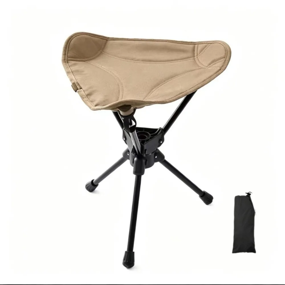 Three Legged Folding Rotating Stool Foldable Strong Load-Bearing Camping Stool Wear-Resistant Multifunctional Mazza Stool Three Legged Folding Rotating Stool Foldable Strong Load-Bearing Camping Stool Wear-Resistant Multifunctional Mazza Stool - Image 9