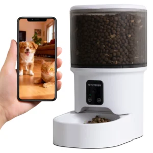4L Intelligenter Futterautomat für Haustiere, Automatischer Katzenfutterspender, Futternapf für Katzen und Hunde, Automatischer Katzenfütterer, Hundenapf für langsames Fressen mit zeitgesteuerter Portionierung