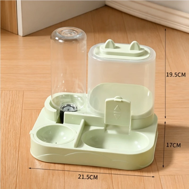 2-In-1 Large Pet Feeder &Amp; Water Dispenser, Dry Wet Separation, Durable Plastic, Transparent, No Battery, For Cats Dogs Travel 2-In-1 Large Pet Feeder &Amp; Water Dispenser, Dry Wet Separation, Durable Plastic, Transparent, No Battery, For Cats Dogs Travel - Image 7