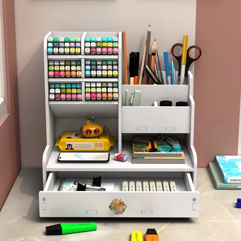 Markierungsstift Bleistifthalter Holz Schreibtisch Organizer Regale Zubehör Desktop Schreibwaren Organizer Bücherregal Home Office Aufbewahrungsbox Markierungsstift Bleistifthalter Holz Schreibtisch Organizer Regale Zubehör Desktop Schreibwaren Organizer Bücherregal Home Office Aufbewahrungsbox - Image 5