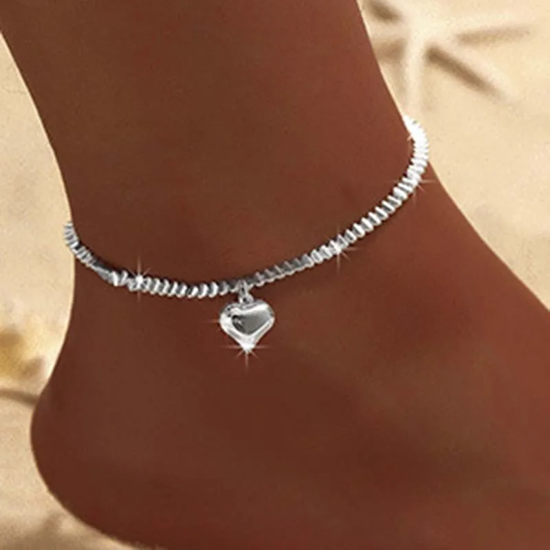Funkelnde Dünne Kette Fußkettchen Für Frauen Zirkon Herz Kreuz Anhänger Doppelschicht Armband Am Bein Fuß Trendiger Sommer Strand Schmuck Funkelnde Dünne Kette Fußkettchen Für Frauen Zirkon Herz Kreuz Anhänger Doppelschicht Armband Am Bein Fuß Trendiger Sommer Strand Schmuck - Image 5