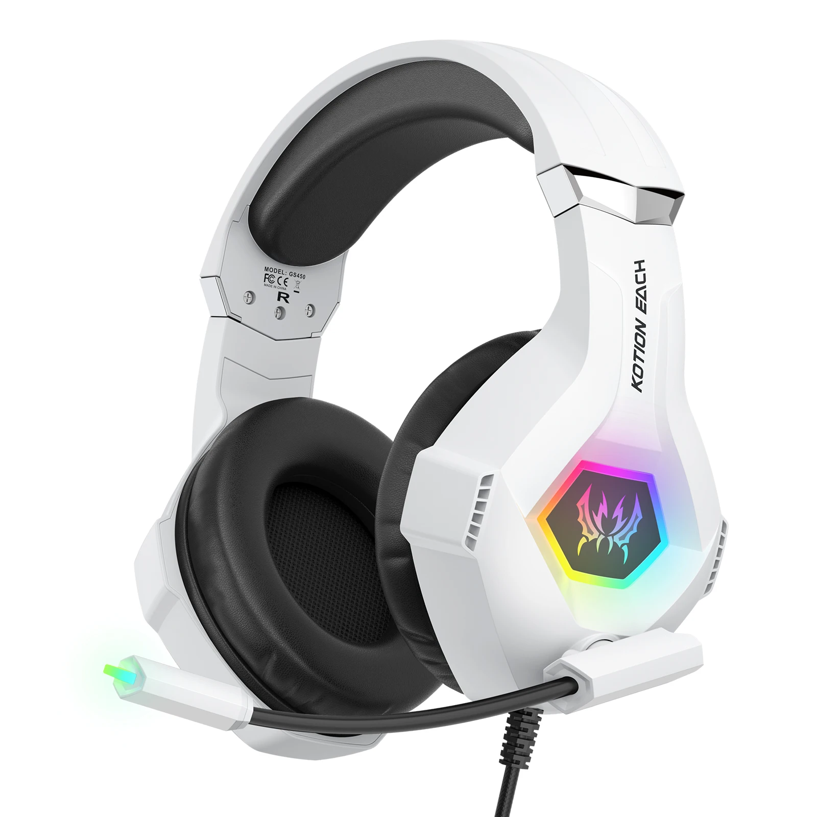 Gaming-Headset Mit Mikrofon Und Rgb-Beleuchtung – Inline-Steuerung, 3,5-Mm-Anschluss Für Pc, Ps4, Ps5, Laptop &Amp; Computer Gaming-Headset Mit Mikrofon Und Rgb-Beleuchtung – Inline-Steuerung, 3,5-Mm-Anschluss Für Pc, Ps4, Ps5, Laptop &Amp; Computer - Image 7
