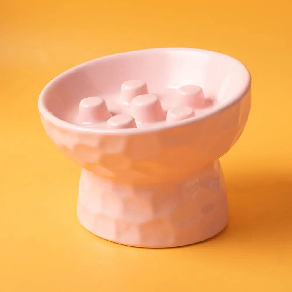 Ceramic Cat Slow Feeder Bowl Slanted Mouth Non-Slip Pet High Foot Bowl Anti Tipping Stable Elevated Cats Feeder Basin Ceramic Cat Slow Feeder Bowl Slanted Mouth Non-Slip Pet High Foot Bowl Anti Tipping Stable Elevated Cats Feeder Basin - Image 15