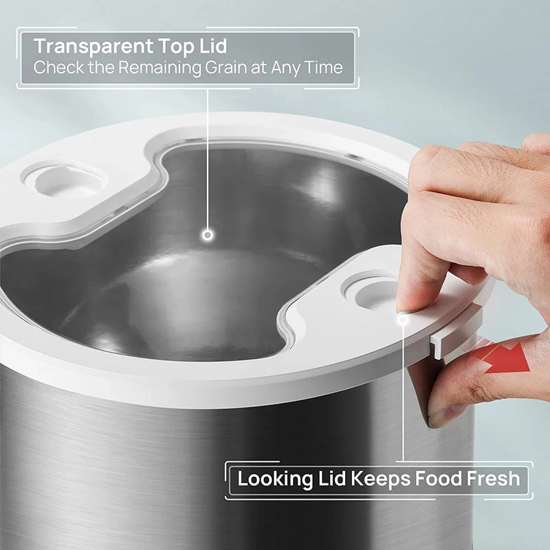 Cat Timing Feeder Smart App Cat Feeder Stainless Steel Double Meal Pet Food Remote Feeding Automatic Dispenser Suitable Cats Dog Cat Timing Feeder Smart App Cat Feeder Stainless Steel Double Meal Pet Food Remote Feeding Automatic Dispenser Suitable Cats Dog - Image 5