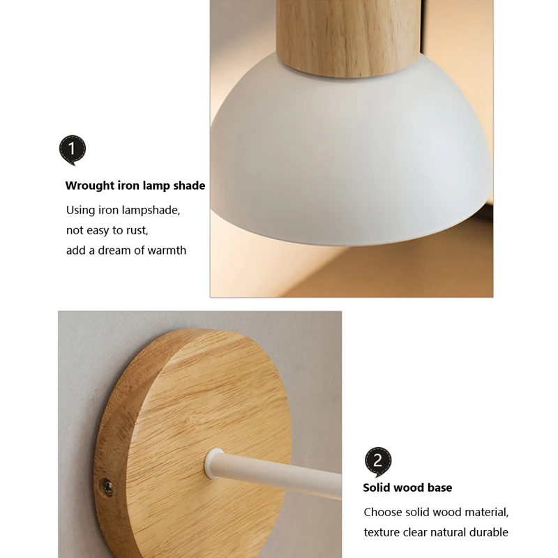 Nordic Led Wand Lampe Holz Kreative Leuchte Zimmer Balkon Treppe Sconce Schlafzimmer Nacht Dekor Licht Mit Birne Nordic Led Wand Lampe Holz Kreative Leuchte Zimmer Balkon Treppe Sconce Schlafzimmer Nacht Dekor Licht Mit Birne - Image 5