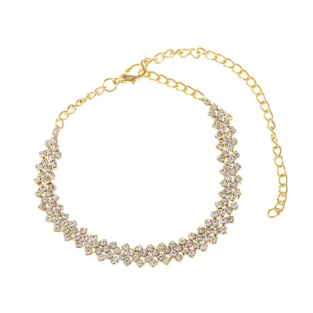 Modische Glänzende Rautenketten-Fußkette Für Damen Silberfarbenes Sommer-Strand-Fußkettchen Barfuß-Sandalen Fußschmuck Modische Glänzende Rautenketten-Fußkette Für Damen Silberfarbenes Sommer-Strand-Fußkettchen Barfuß-Sandalen Fußschmuck - Image 7