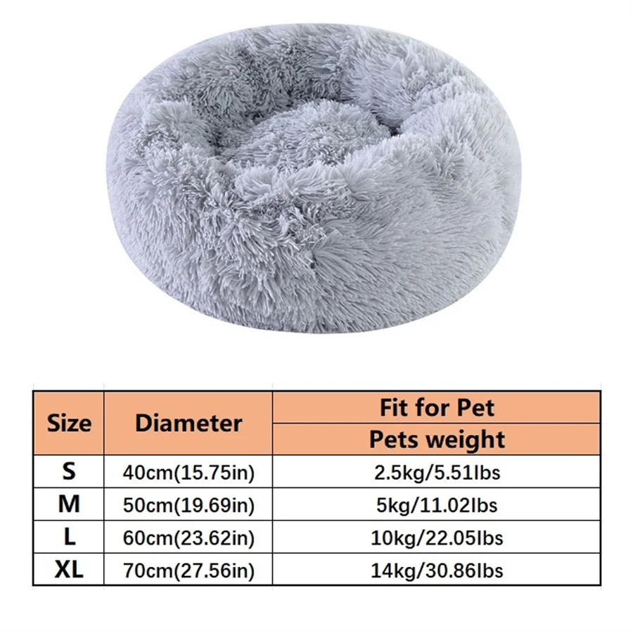 Soft Pet Cat Bed Pad Plush Warm Faux Fur Dog Calm Bed Donut Round Bed Comfortable Sleeping Washable For Small Medium Dog And Cat Soft Pet Cat Bed Pad Plush Warm Faux Fur Dog Calm Bed Donut Round Bed Comfortable Sleeping Washable For Small Medium Dog And Cat - Image 7