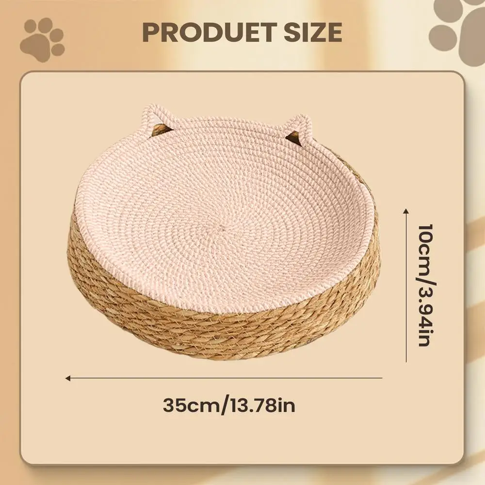 Kratzbaum Für Katzen: Atmungsaktives Gewebtes Katzenbett Mit Katzenohren-Design Aus Baumwollseil Für Spiel, Bewegung, Beschäftigung Und Krallenpflege Kratzbaum Für Katzen: Atmungsaktives Gewebtes Katzenbett Mit Katzenohren-Design Aus Baumwollseil Für Spiel, Bewegung, Beschäftigung Und Krallenpflege - Image 12