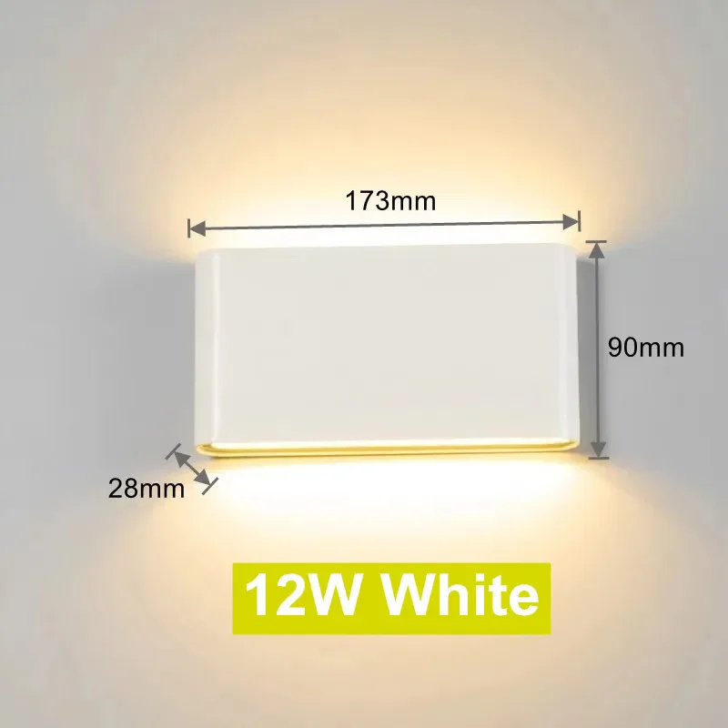 Moderne Ip65 Wasserdichte 6W/12W Led-Wandleuchten Für Innen/Außen, Balkon-Dekoration, Auf-Ab-Doppelkopf-Aluminium-Wandlampe, Wandhalterung Moderne Ip65 Wasserdichte 6W/12W Led-Wandleuchten Für Innen/Außen, Balkon-Dekoration, Auf-Ab-Doppelkopf-Aluminium-Wandlampe, Wandhalterung - Image 7