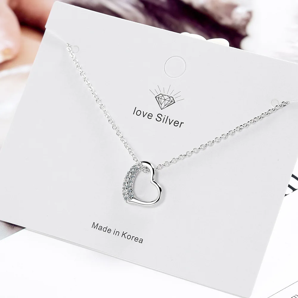 Halsketten Mit Anhänger Aus 925Er-Sterlingsilber, Weiblicher Zirkon, Herz-Anhänger, Für Frauen, Retro-Luxus-Halsband, Schmuck, Geschenk, Weiblicher Schmuck Halsketten Mit Anhänger Aus 925Er-Sterlingsilber, Weiblicher Zirkon, Herz-Anhänger, Für Frauen, Retro-Luxus-Halsband, Schmuck, Geschenk, Weiblicher Schmuck - Image 3