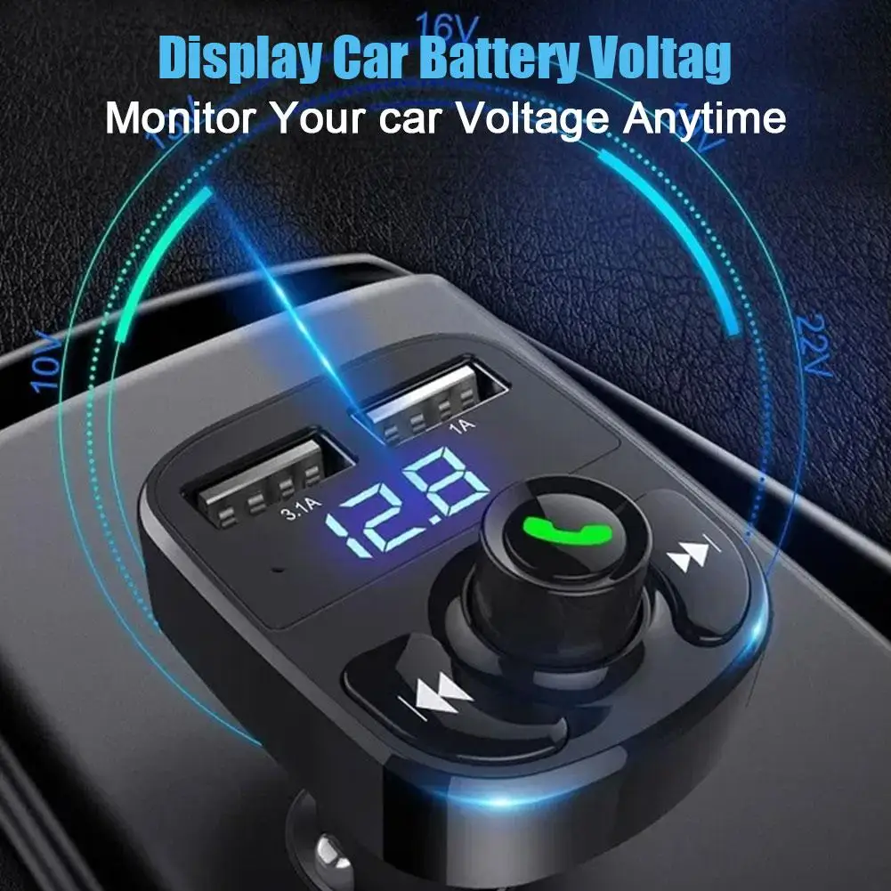 Bluetooth Fm Transmitter &Amp; Mp3-Player – Kabelloser Auto-Adapter Mit Freisprechfunktion, Dual-Usb-Ladeanschlüssen Und Musikstreaming Bluetooth Fm Transmitter