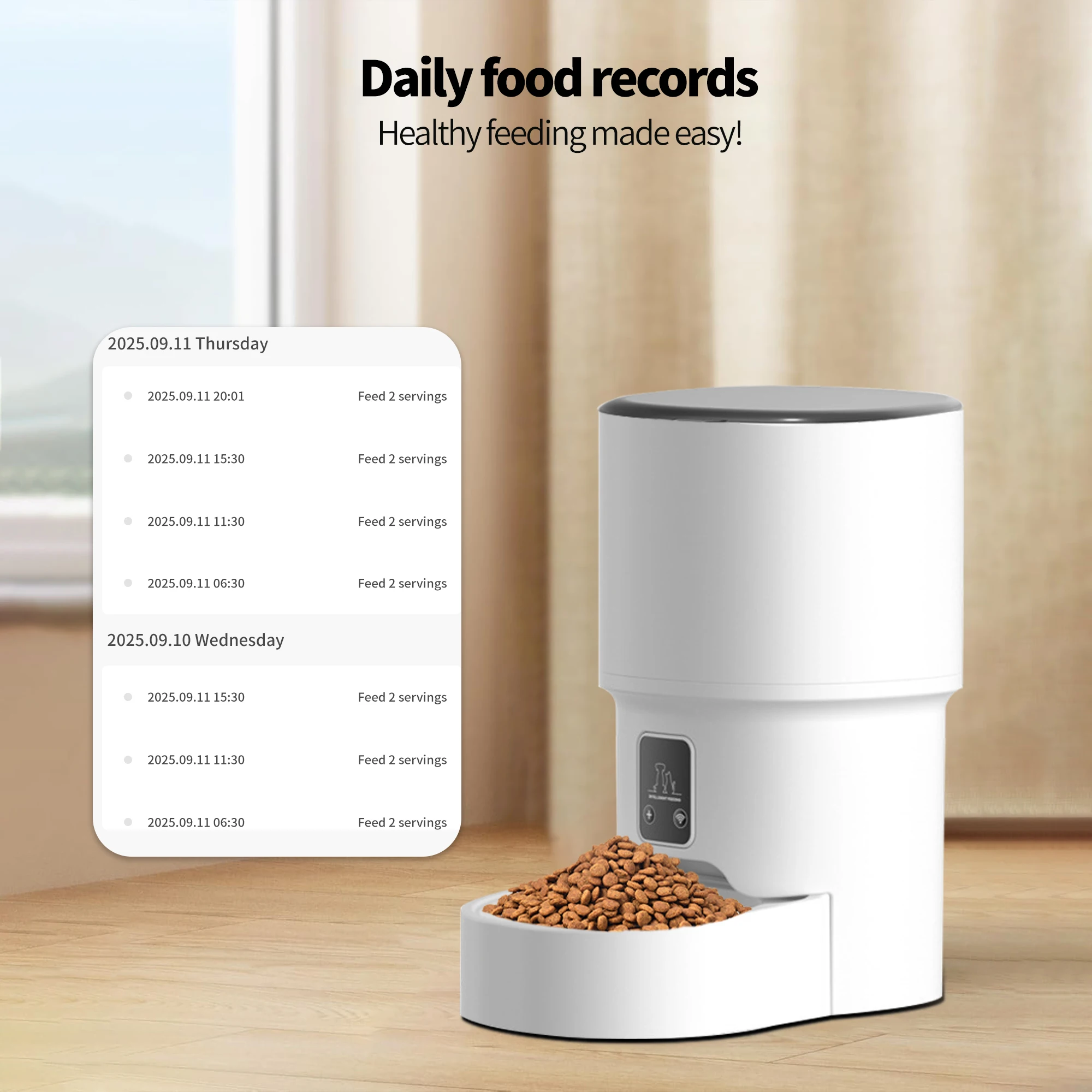 4L Intelligenter Futterautomat Für Haustiere, Automatischer Katzenfutterspender, Futternapf Für Katzen Und Hunde, Automatischer Katzenfütterer, Hundenapf Für Langsames Fressen Mit Zeitgesteuerter Portionierung 4L Intelligenter Futterautomat Für Haustiere, Automatischer Katzenfutterspender, Futternapf Für Katzen Und Hunde, Automatischer Katzenfütterer, Hundenapf Für Langsames Fressen Mit Zeitgesteuerter Portionierung - Image 2