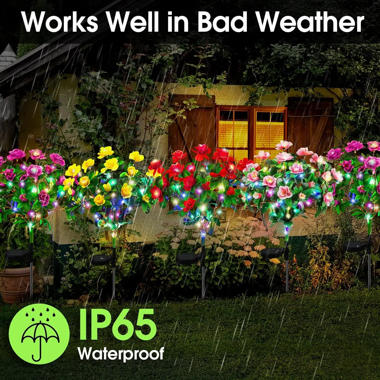 Led-Solarleuchte, Wasserdicht, Azalea-Solarblumen-Lampe, Für Den Außenbereich, Dekorativ Für Garten, Hof, Rasen, Weg, Beleuchtung, Urlaub, Hochzeit, Dekoration Led-Solarleuchte, Wasserdicht, Azalea-Solarblumen-Lampe, Für Den Außenbereich, Dekorativ Für Garten, Hof, Rasen, Weg, Beleuchtung, Urlaub, Hochzeit, Dekoration - Image 3