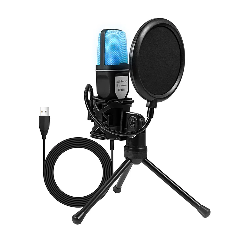 Usb-Gaming-Mikrofon Mit Rgb-Beleuchtung – Kabelgebundenes Kondensatormikrofon Für Podcast, Studio, Streaming, Laptop &Amp; Pc Usb-Gaming-Mikrofon Mit Rgb-Beleuchtung – Kabelgebundenes Kondensatormikrofon Für Podcast, Studio, Streaming, Laptop &Amp; Pc - Image 7