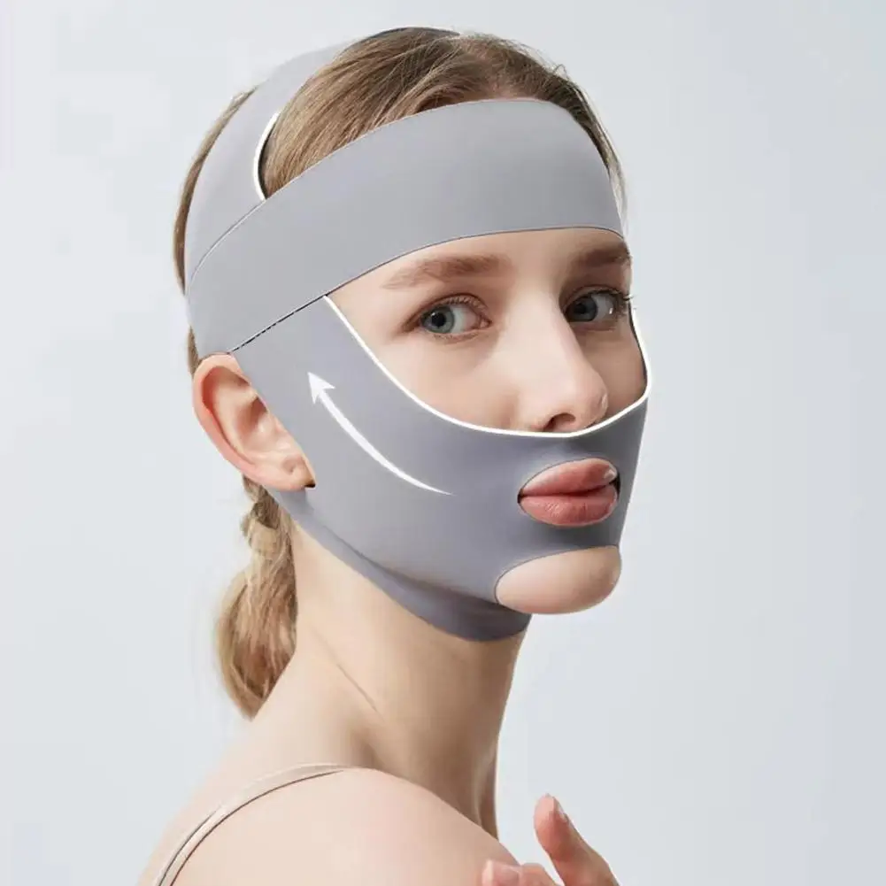 Breathable V-Shape Face Lifting Bandage Tighten &Amp; Firm Chin, Reduce Double Chin Anti-Sagging Slimming Strap For Daily Use Breathable V-Shape Face Lifting Bandage Tighten &Amp; Firm Chin, Reduce Double Chin Anti-Sagging Slimming Strap For Daily Use