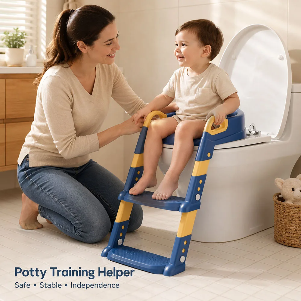New Children'S Toilet Stepped Baby Boys And Girls Toilet Training Foldable Foot Stool Toilet Seat Ring Stepped Assisted Tool New Children'S Toilet Stepped Baby Boys And Girls Toilet Training Foldable Foot Stool Toilet Seat Ring Stepped Assisted Tool - Image 20