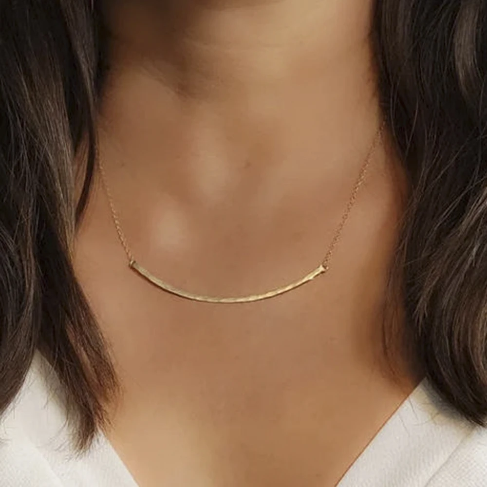 2025, Trend-Halsketten, Goldene Halskette, Gehämmerter Stab-Anhänger, Wasserdicht, Hypoallergen, Rostfrei, Halsbänder, Halsband-Halskette Für Frauen 2025, Trend-Halsketten, Goldene Halskette, Gehämmerter Stab-Anhänger, Wasserdicht, Hypoallergen, Rostfrei, Halsbänder, Halsband-Halskette Für Frauen - Image 10