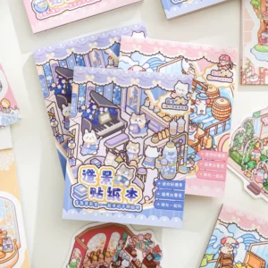 24 Zoo-Wunderland 3D-Szenensticker – Niedliche Tier-Aufkleber für Scrapbooking, Journaling und DIY-Dekoration