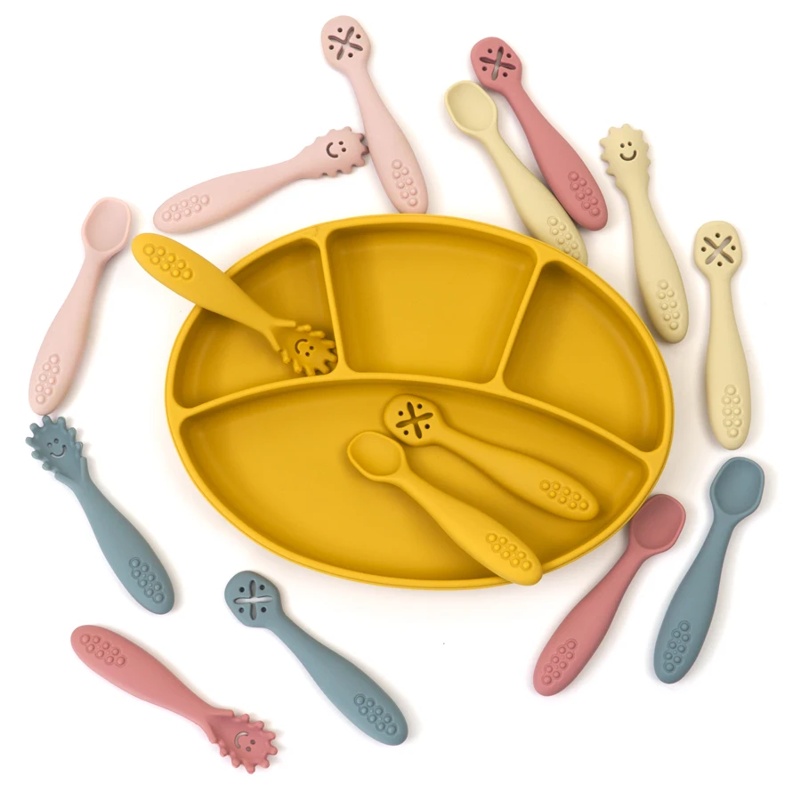 3Pcs Silicone Spoon Fork For Baby Utensils Set Feeding Food Toddler Learn To Eat Training Soft Fork Cutlery Children'S Tableware 3Pcs Silicone Spoon Fork For Baby Utensils Set Feeding Food Toddler Learn To Eat Training Soft Fork Cutlery Children'S Tableware - Image 3