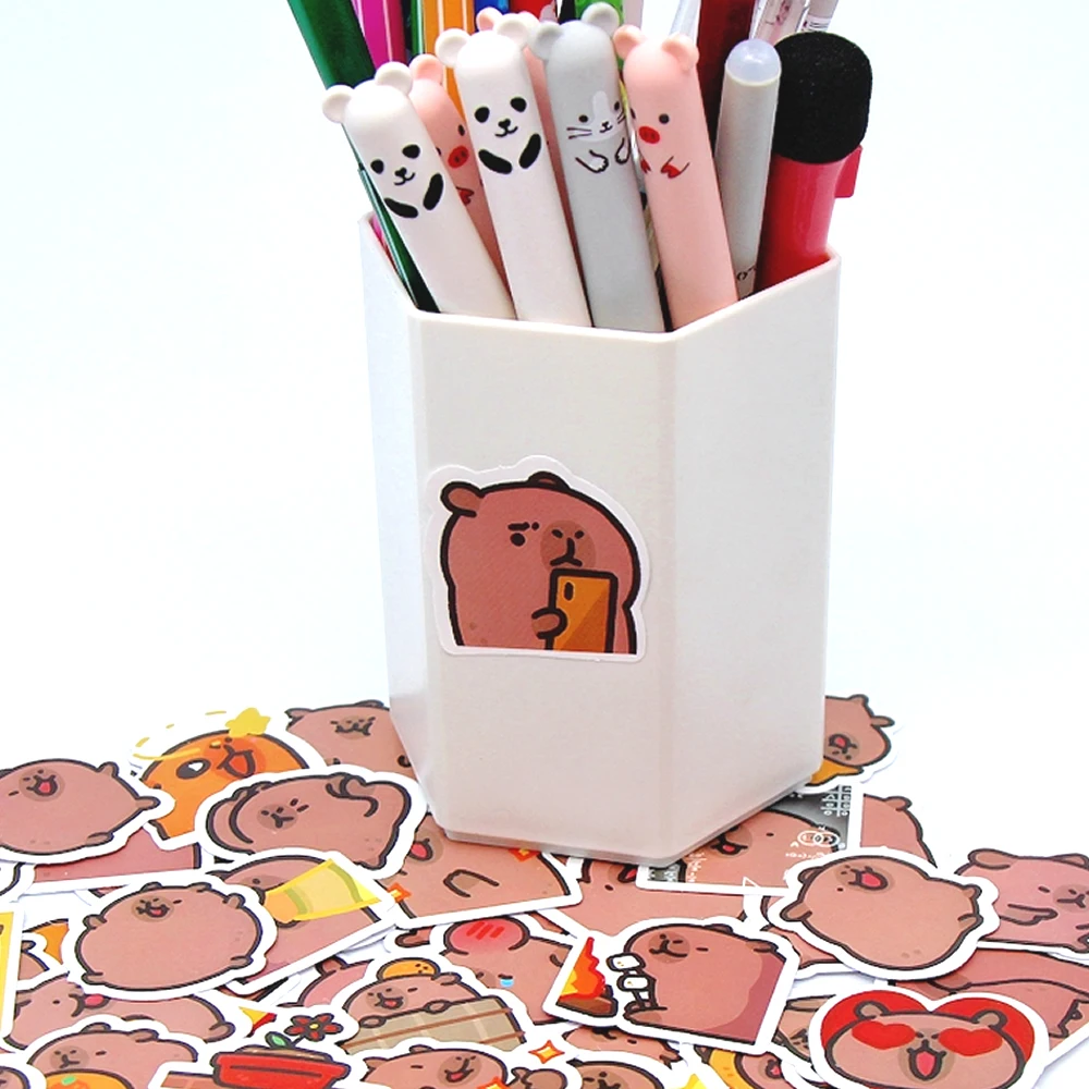10/50/100 Stück Capybaras Aufkleber Cartoon Niedliche Aufkleber Spielzeug Briefpapier Gitarre Telefon Fahrrad Laptop Gepäck Auto Graffiti Kinder Aufkleber 10/50/100 Stück Capybaras Aufkleber Cartoon Niedliche Aufkleber Spielzeug Briefpapier Gitarre Telefon Fahrrad Laptop Gepäck Auto Graffiti Kinder Aufkleber - Image 6