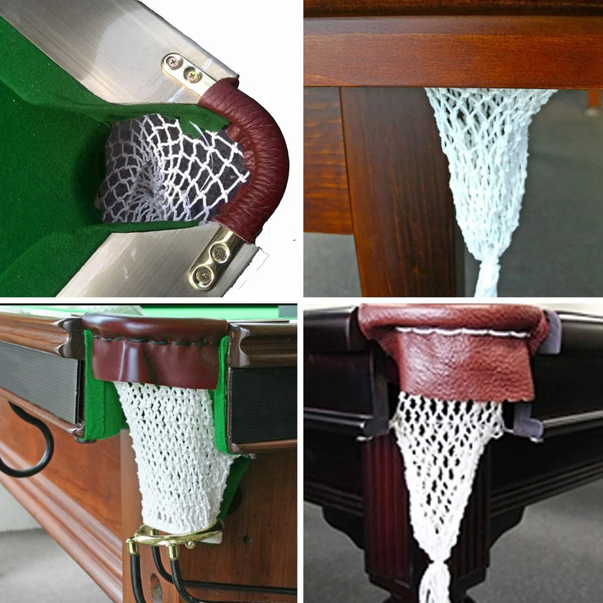 Snooker Pocket Nets Billiard Pool Table Pocket Net Replacement Snooker Table Leather Pockets Set Of 6-B60B Snooker Pocket Nets Billiard Pool Table Pocket Net Replacement Snooker Table Leather Pockets Set Of 6-B60B - Image 4