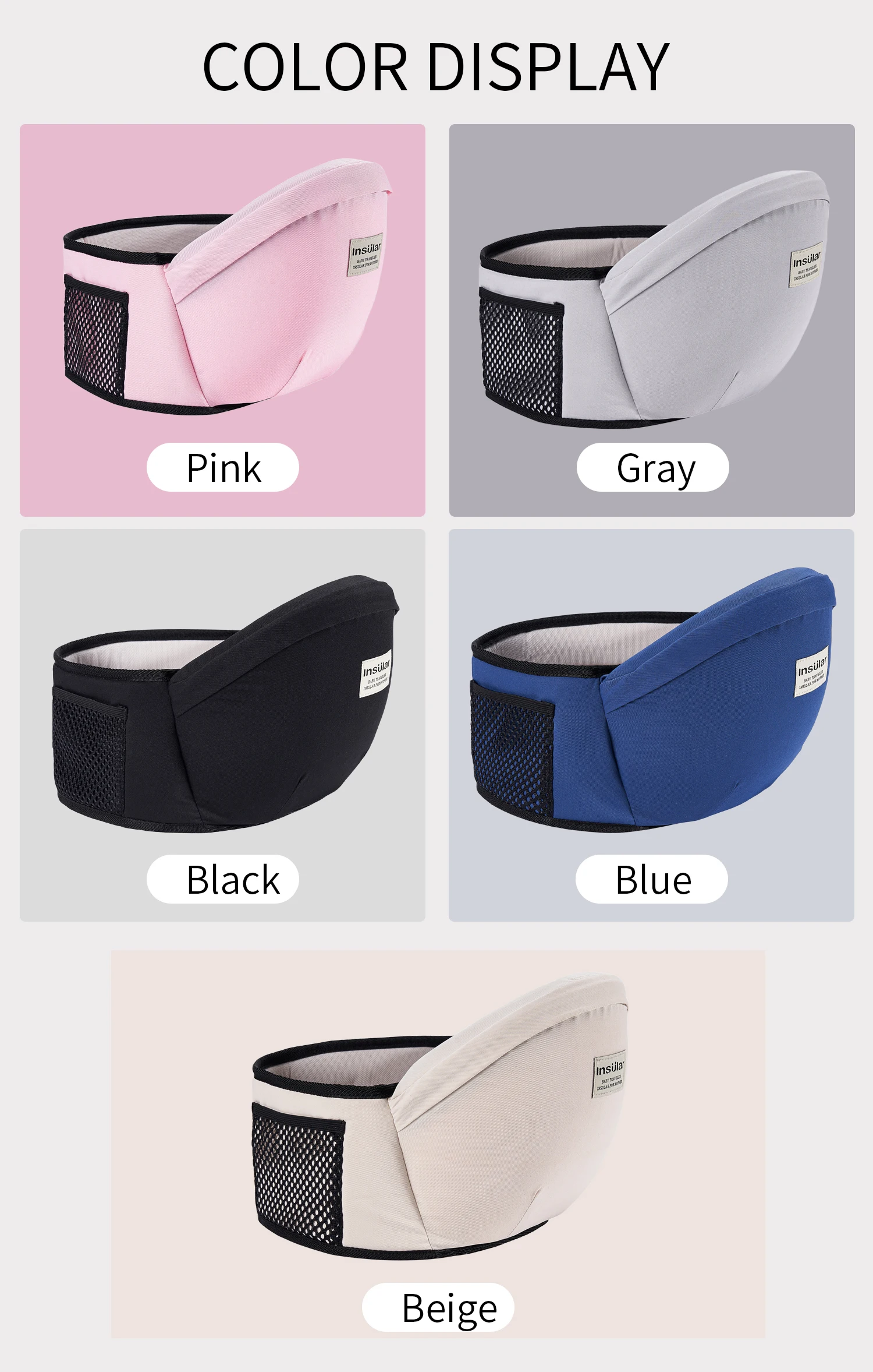 Baby Carrier Waist Stool Walkers Baby Sling Hold Waist Belt Backpack Hipseat Belt Kids Adjustable Infant Hip Seat Baby Carrier Waist Stool Walkers Baby Sling Hold Waist Belt Backpack Hipseat Belt Kids Adjustable Infant Hip Seat - Image 23
