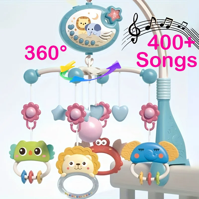 360 ° Musikalisches Baby-Mobile Mit Rotierendem Nachtlicht, Projektion, Bettglocke, Vier Geschwindigkeiten, Timer, Hängendes Spielzeug Für Säuglinge Und Neugeborene, Bettseitiges Geschenk 360 ° Musikalisches Baby-Mobile Mit Rotierendem Nachtlicht, Projektion, Bettglocke, Vier Geschwindigkeiten, Timer, Hängendes Spielzeug Für Säuglinge Und Neugeborene, Bettseitiges Geschenk - Image 2