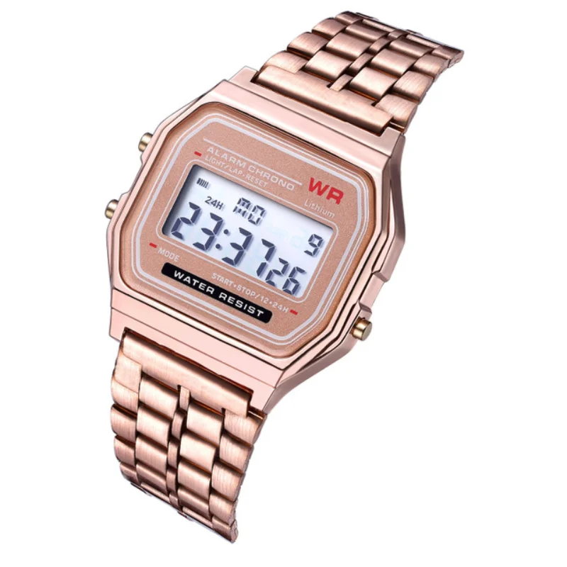F91W Nicht Wasserdichte Stahlbanduhr Für Damen, Herren, Businessuhr, Multifunktionale Led-Digital-Sportuhr, Elektronische Uhr F91W Nicht Wasserdichte Stahlbanduhr Für Damen, Herren, Businessuhr, Multifunktionale Led-Digital-Sportuhr, Elektronische Uhr - Image 5