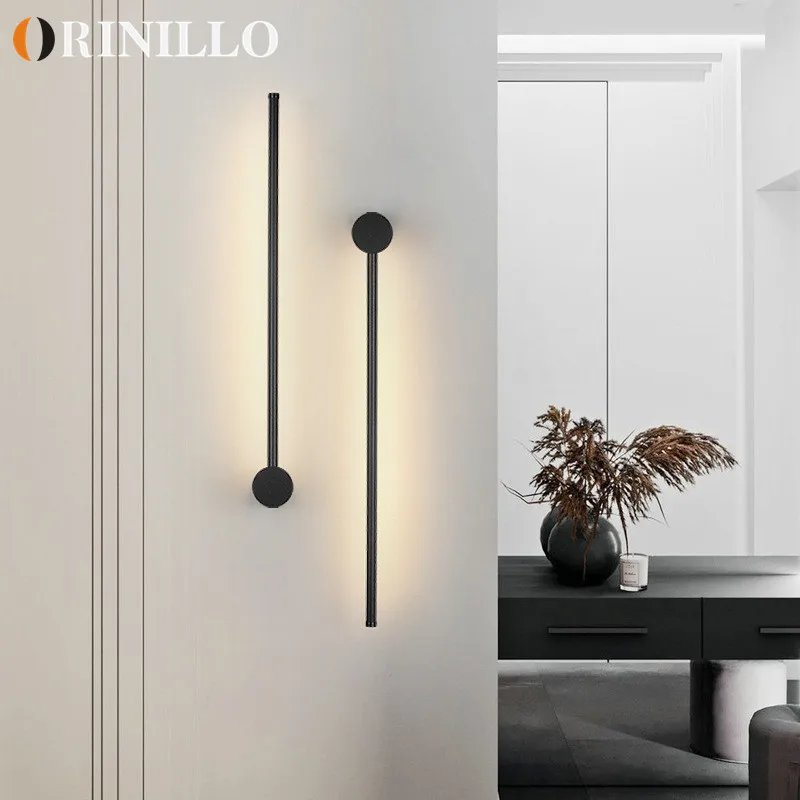 Moderne Minimalistische Led Rotierende Wandleuchte Innen Lange Wandlampe Wohnzimmer Schlafzimmer Hintergrund-Wandleuchte Moderne Minimalistische Led Rotierende Wandleuchte Innen Lange Wandlampe Wohnzimmer Schlafzimmer Hintergrund-Wandleuchte - Image 4
