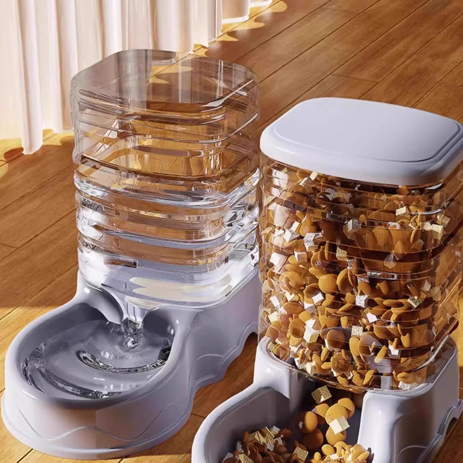 Cat Feeder For Dry Food Cat Waterer Food Feeder Large Capacity Automatic Dog And Cat Water Dispenser For Small To Medium Pets Cat Feeder For Dry Food Cat Waterer Food Feeder Large Capacity Automatic Dog And Cat Water Dispenser For Small To Medium Pets - Image 5
