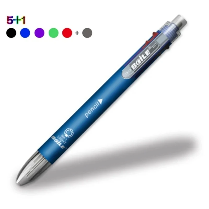 6-In-1 Mehrfarbige Kugelschreiber, 5 Farben, Kugelschreiber, 1, Automatischer Bleistift Mit Radiergummi Für Schule, Büro, Schreibbedarf, Schreibwaren 6-In-1 Mehrfarbige Kugelschreiber, 5 Farben, Kugelschreiber, 1, Automatischer Bleistift Mit Radiergummi Für Schule, Büro, Schreibbedarf, Schreibwaren - Image 9
