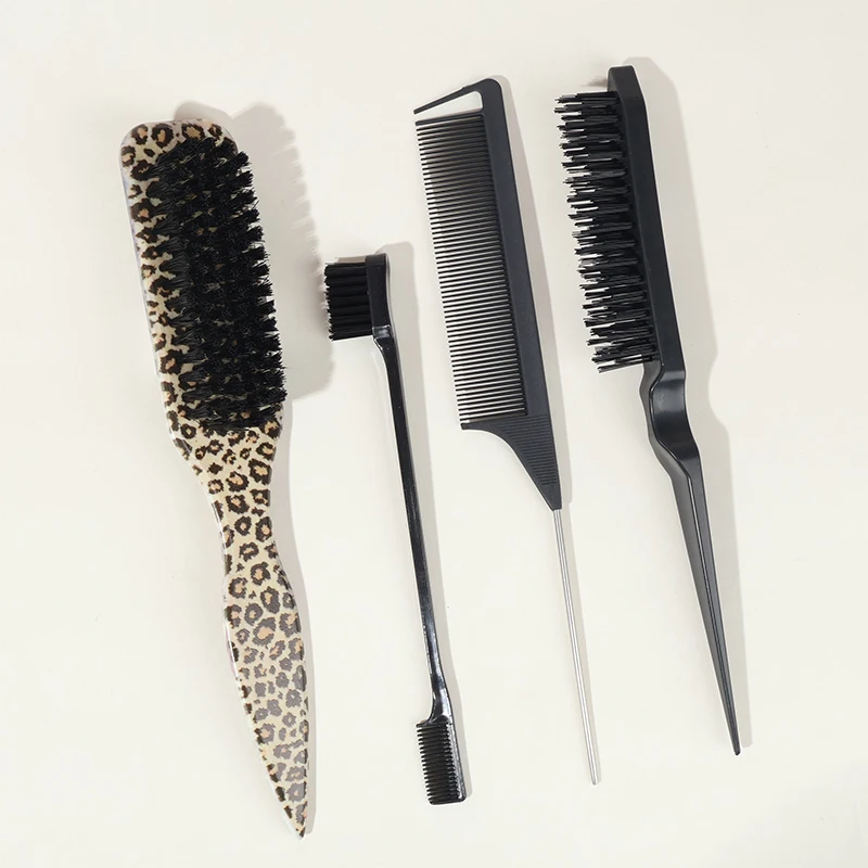 Bristle Slick Back Hair Brush For Sleek Ponytail Bun &Amp; Smoothing Baby Hairs, Flyaways, Edge Control - Backcombing &Amp; Teasing Bristle Slick Back Hair Brush For Sleek Ponytail Bun &Amp; Smoothing Baby Hairs, Flyaways, Edge Control - Backcombing &Amp; Teasing - Image 6