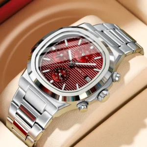 CRRJU Luxus Mann Uhr Business Wasserdichte Männliche Uhr Leucht Datum Edelstahl Quadrat Quarz Männer Uhr reloj hombre 2024