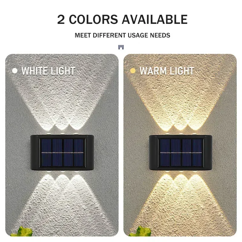 Solar-Led-Leuchte, Wasserdichte Außenwandleuchte, Dämmerungssensor-Zaunbeleuchtung Für Garten, Hof, Veranda, Gehweg, Camping, Heim-Dekoration Solar-Led-Leuchte, Wasserdichte Außenwandleuchte, Dämmerungssensor-Zaunbeleuchtung Für Garten, Hof, Veranda, Gehweg, Camping, Heim-Dekoration - Image 4