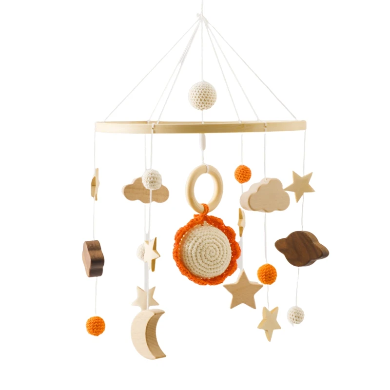 Babymobile Mit Holzrasseln, Weichen Filz-Tierfiguren, Musikbox Und Hängespielzeug Für Neugeborene – Babygeschenke Babymobile Mit Holzrasseln, Weichen Filz-Tierfiguren, Musikbox Und Hängespielzeug Für Neugeborene – Babygeschenke - Image 8