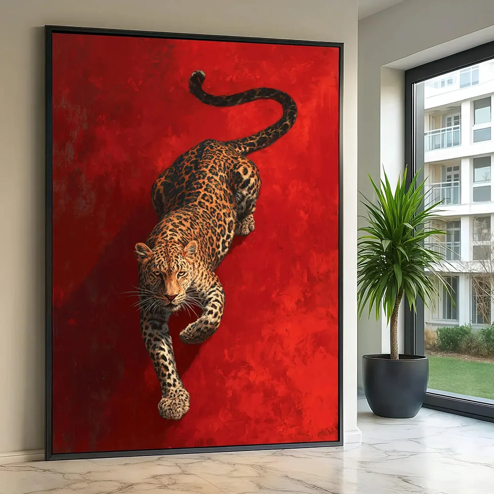 Goldene Wasserwellen Leoparden-Druck Leinwandbild Wildtier Jaguar Luxus-Kunstposter Modernes Wohnzimmer Sofa Wanddekoration Goldene Wasserwellen Leoparden-Druck Leinwandbild Wildtier Jaguar Luxus-Kunstposter Modernes Wohnzimmer Sofa Wanddekoration