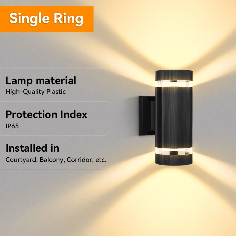 Led-Außenwandleuchten, E27, Nach Oben Und Unten, Außenwandleuchte, Ip65, Wasserdichte Led-Wandleuchte Für Veranda, Haustür, Garten, Wandleuchte Led-Außenwandleuchten, E27, Nach Oben Und Unten, Außenwandleuchte, Ip65, Wasserdichte Led-Wandleuchte Für Veranda, Haustür, Garten, Wandleuchte - Image 9