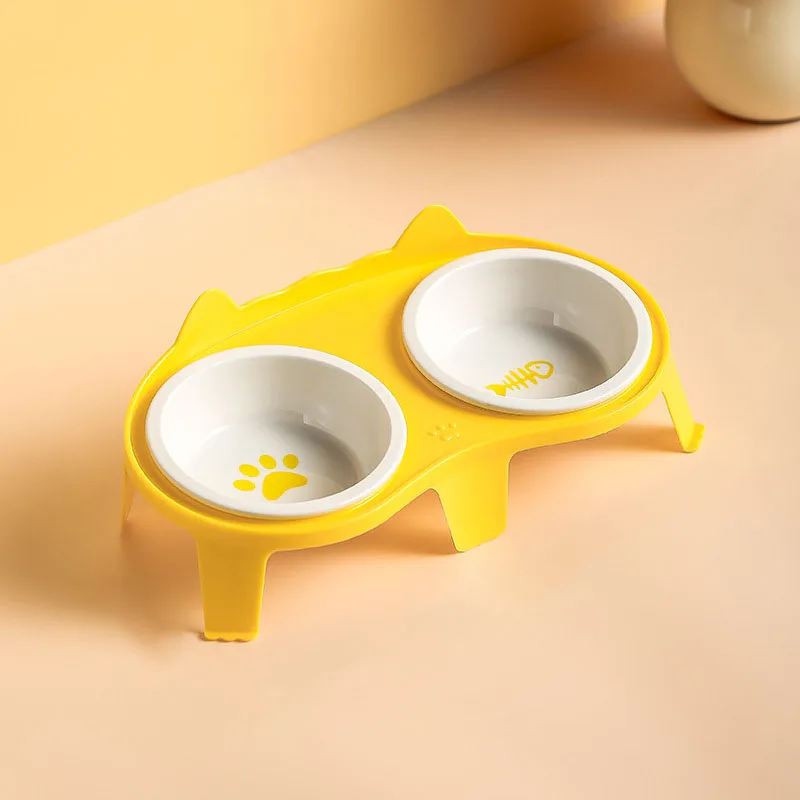 Ceramic Cat Bowl Double Bowl - Elevated Slanted Pet Food Water Bowls, High-Quality Kitten Feeding Drinking Bowls, Pet Supplies Ceramic Cat Bowl Double Bowl - Elevated Slanted Pet Food Water Bowls, High-Quality Kitten Feeding Drinking Bowls, Pet Supplies - Image 8