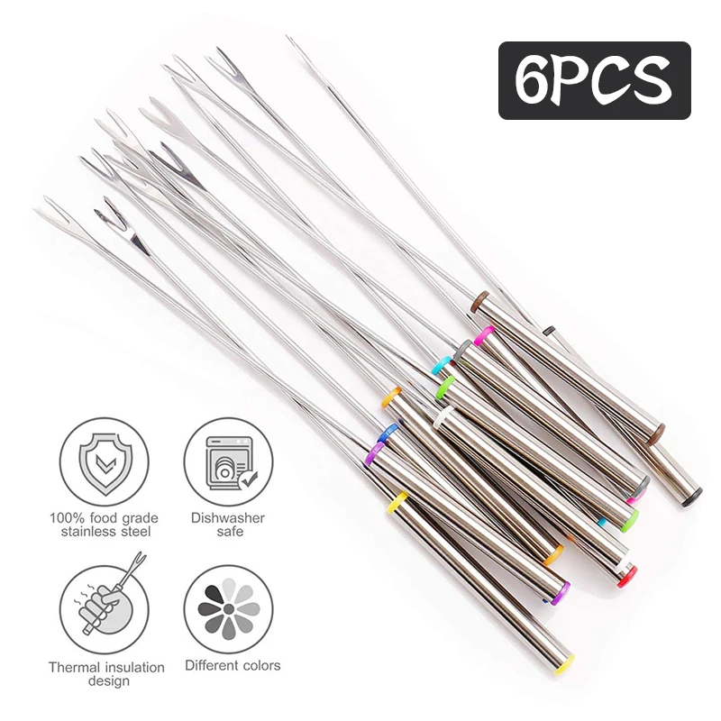 6Pcs Edelstahl Schokolade Gabel Käse Topf Heißer Gabeln Kuchen Obst Dessert Gabel Set Fondue Bbq Fleisch Spieß Küche Zubehör 6Pcs Edelstahl Schokolade Gabel Käse Topf Heißer Gabeln Kuchen Obst Dessert Gabel Set Fondue Bbq Fleisch Spieß Küche Zubehör